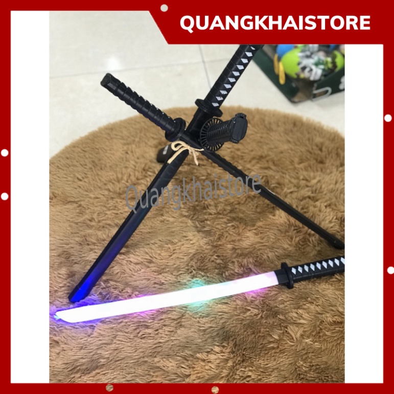 Đồ chơi kiếm nhựa Katana - Đồ chơi kiếm nhựa phát sáng katana nhựa có đèn và âm thanh có tặng kèm pin