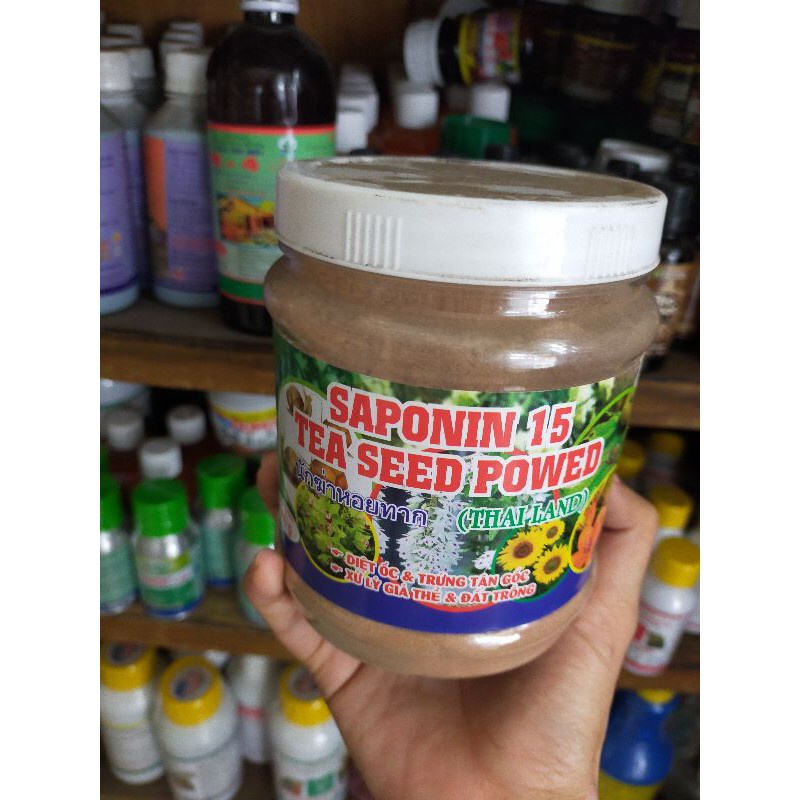 Diệt Ốc Thảo Mộc SAPONIN 15 TEA SEED POWED Thái Lan - Diệt Ốc Và Trứng Tận Gốc Cả Trong Giá Thể - 500gr