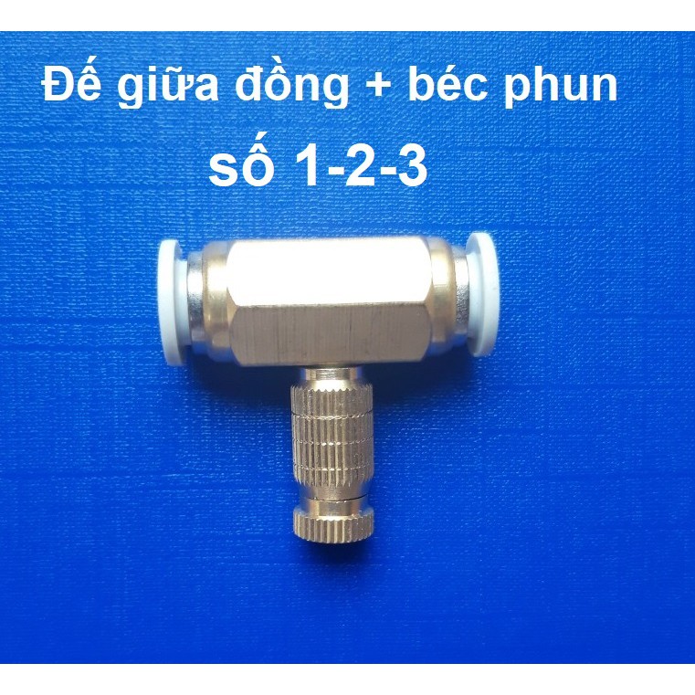 Bộ đế giữa đồng kèm béc phun sương số 1-2-3 làm mát