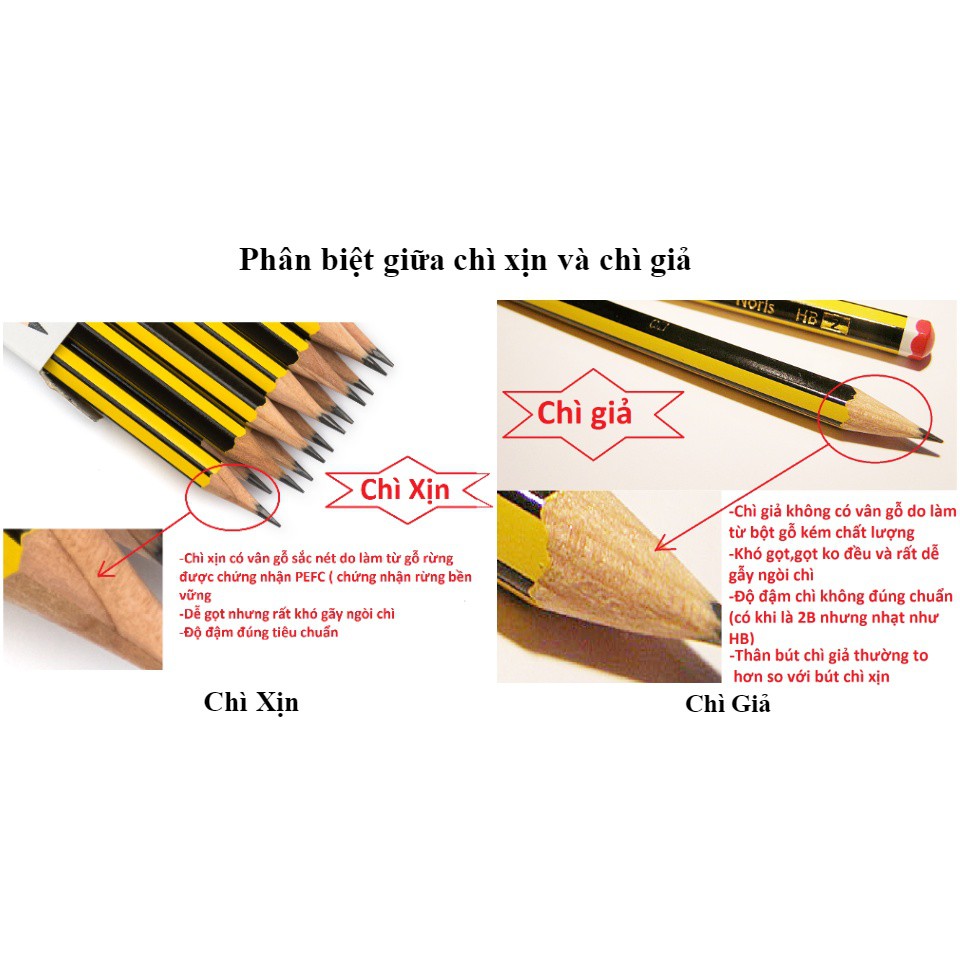 CHÌ GỖ STAEDTLER Noris 2H,HB,2B made in Germany