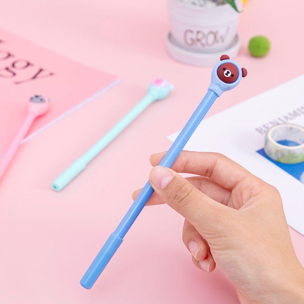 Bút Mực Gel Ngòi 0.5mm In Hình Động Vật Hoạt Hình Dành Cho Học Sinh