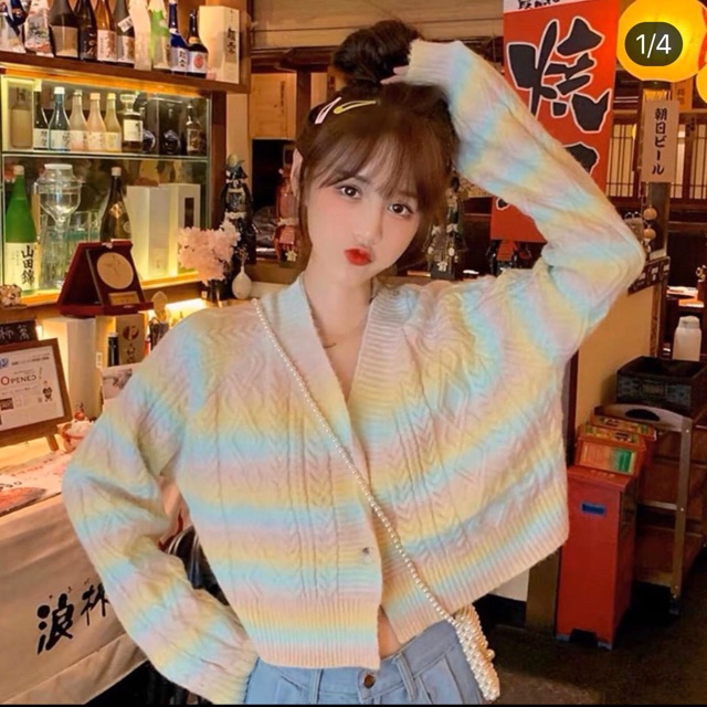 Áo crotop cầu vồng