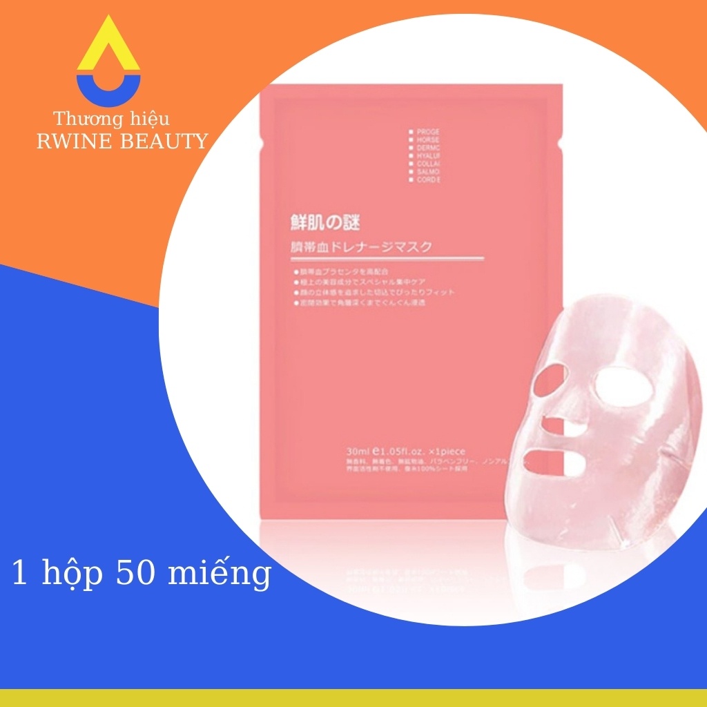 Mặt nạ nhau thai cừu tế bào gốc cuống rốn ❤𝑭𝒓𝒆𝒆𝒔𝒉𝒊𝒑❤  Rwine Beauty Stem Cell Placenta Mask và mặt nạ Naruko Nhật Bản