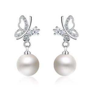 Bông tai nữ hạt bẹt dễ thương sang trọng hình bướm sang trọng dễ thương