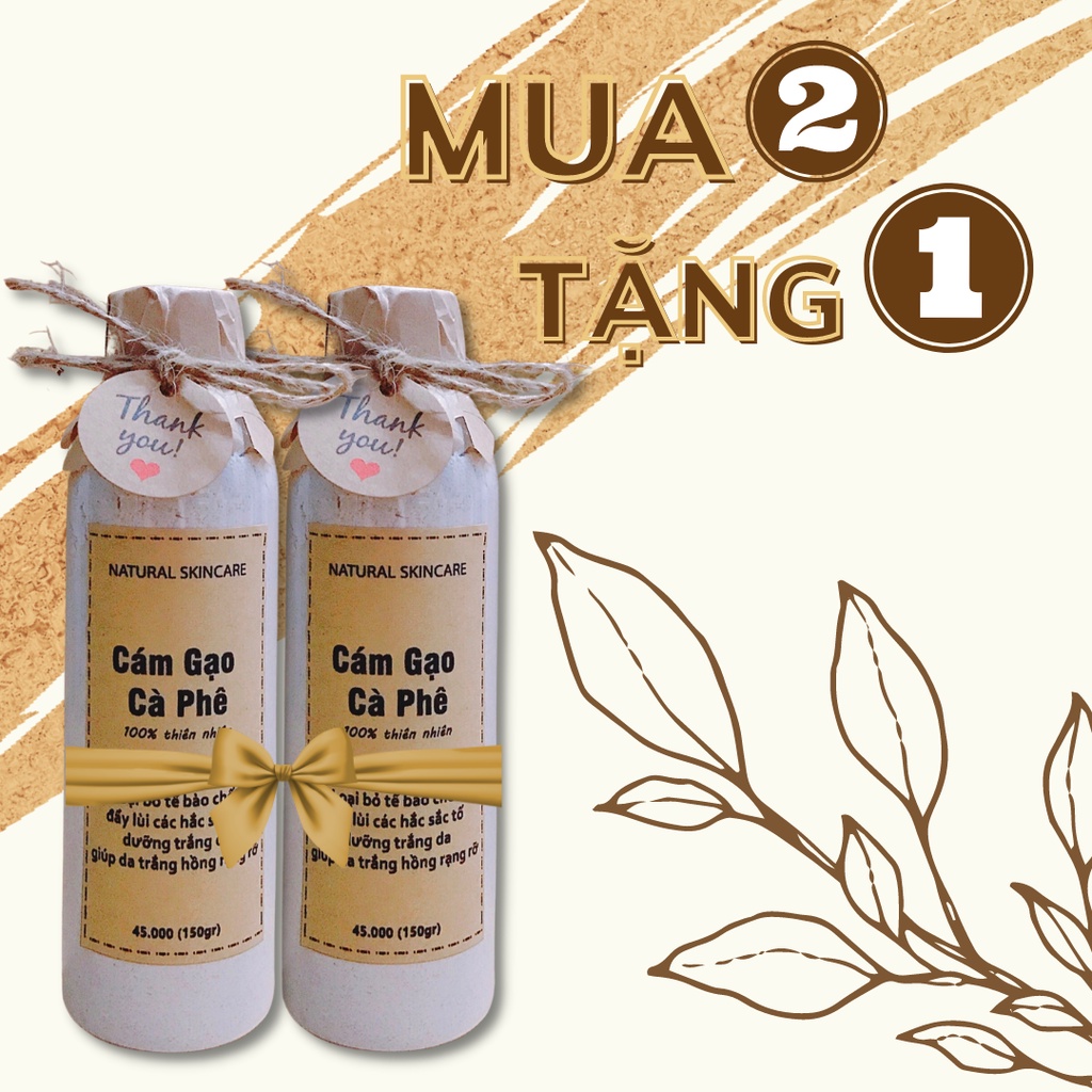 CÁM GẠO CAFE NGUYÊN CHẤT TẨY DA CHẾT VÀ Ủ TRẮNG 150GR