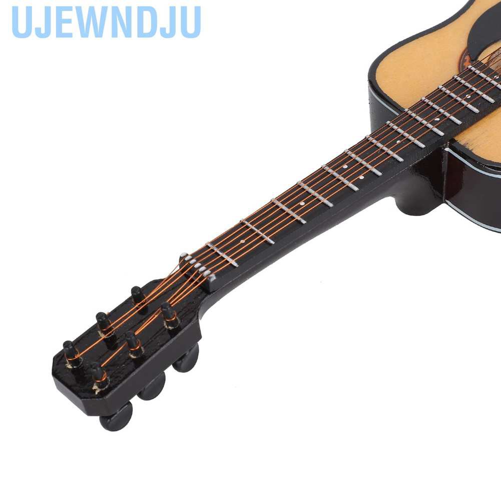 Mô Hình Đàn Guitar Mini Bằng Gỗ Trang Trí Nhà Búp Bê