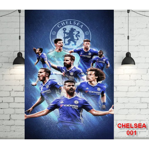 Poster decal dán tường câu lạc bộ Mu - Chelsea Arsenal Barca- Real Liverpool