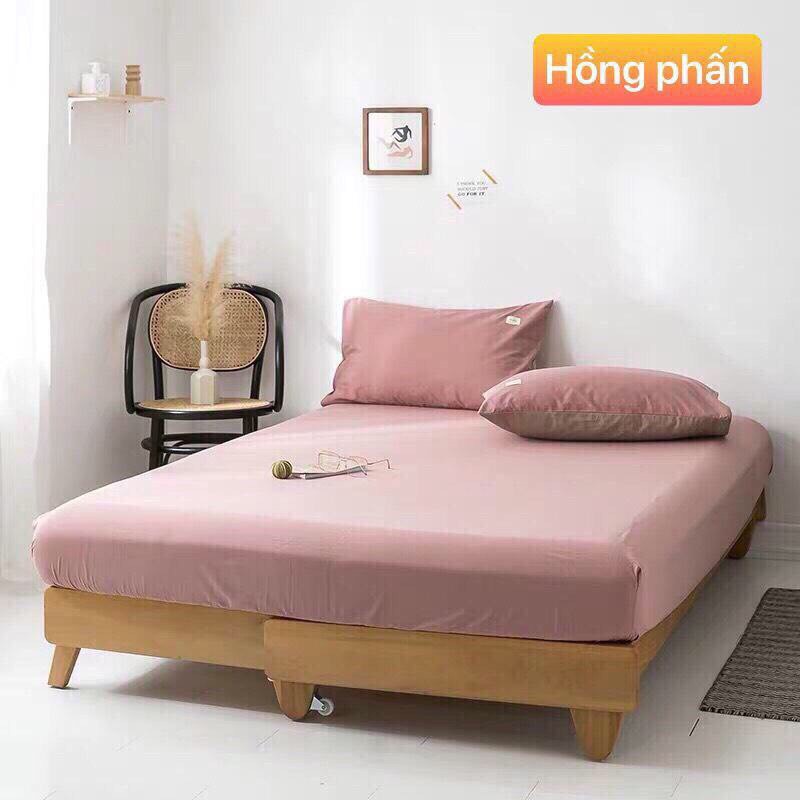 (Giá hủy diệt) Ga gối Cotton Tici - Bảng 11 màu chăn ga basic phù hợp homestay, condotel.