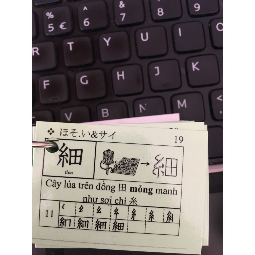 Flashcards Kanji N4 - Thẻ học tiếng Nhật Kanji N4 có ép plastic chống nước