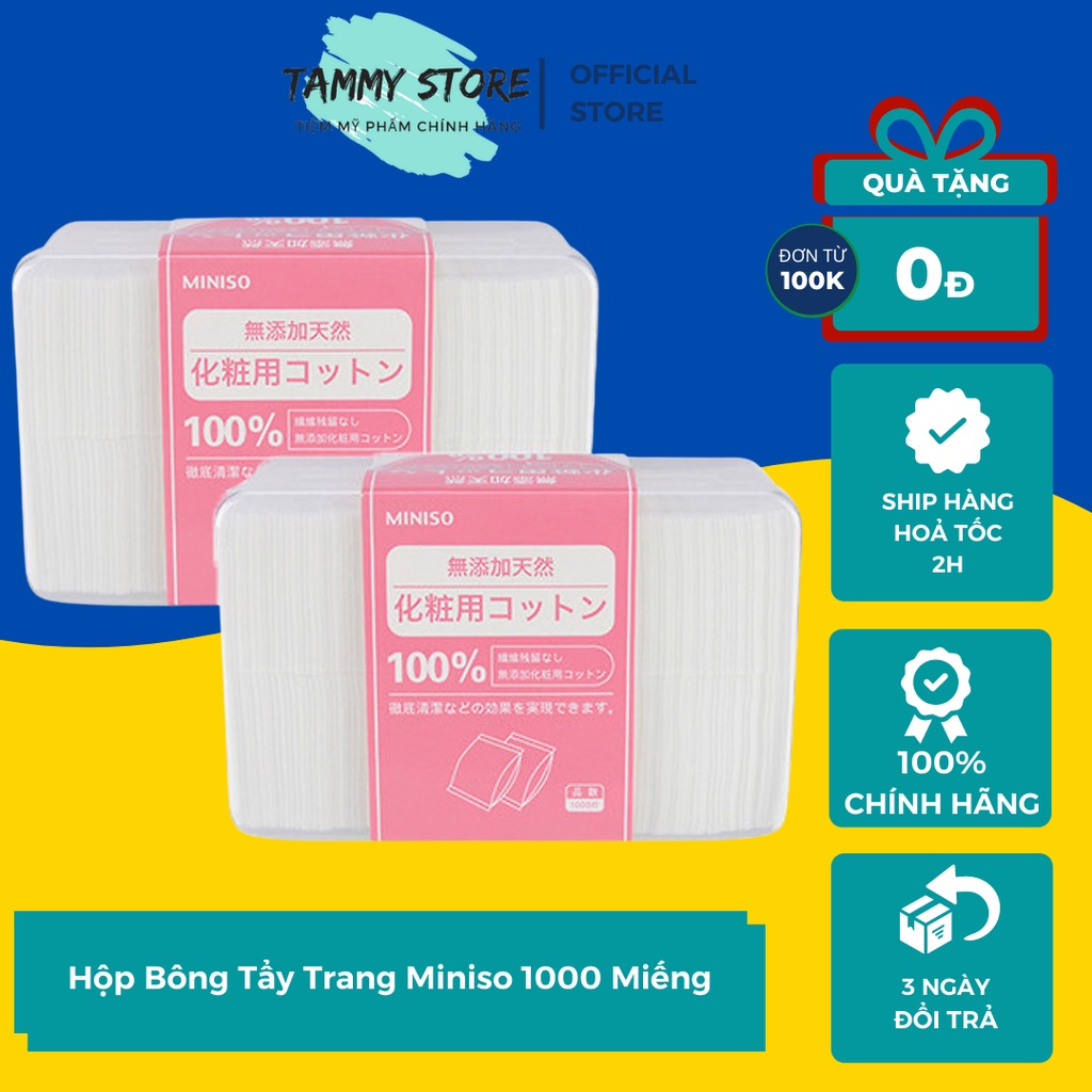 Hộp Bông Tẩy Trang Miniso 1000 Miếng