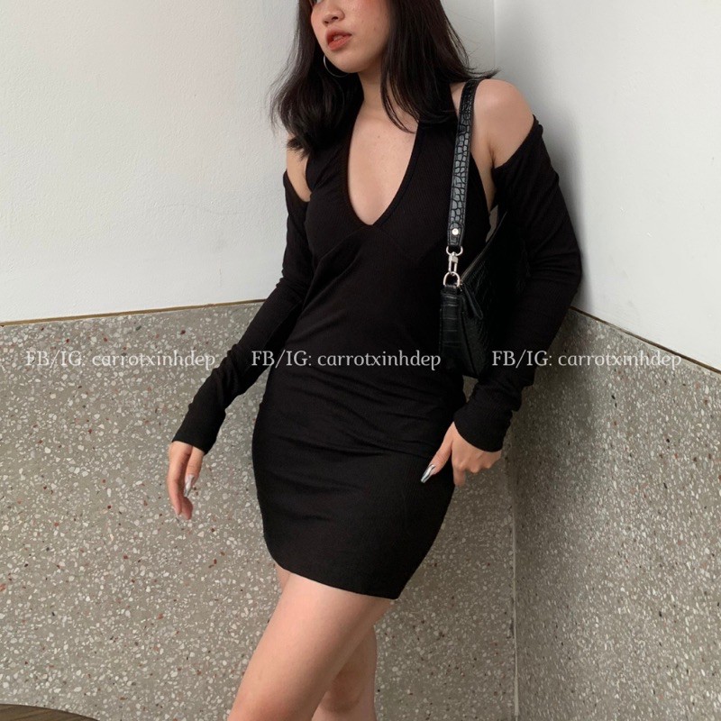 ĐẦM ĐEN TAY DÀI THÁO RỜI FREESIZE DƯỚI 55KG 💖💖💖 | BigBuy360 - bigbuy360.vn