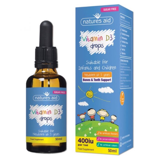 Vitamin D3 Drops Natures aid của Mỹ