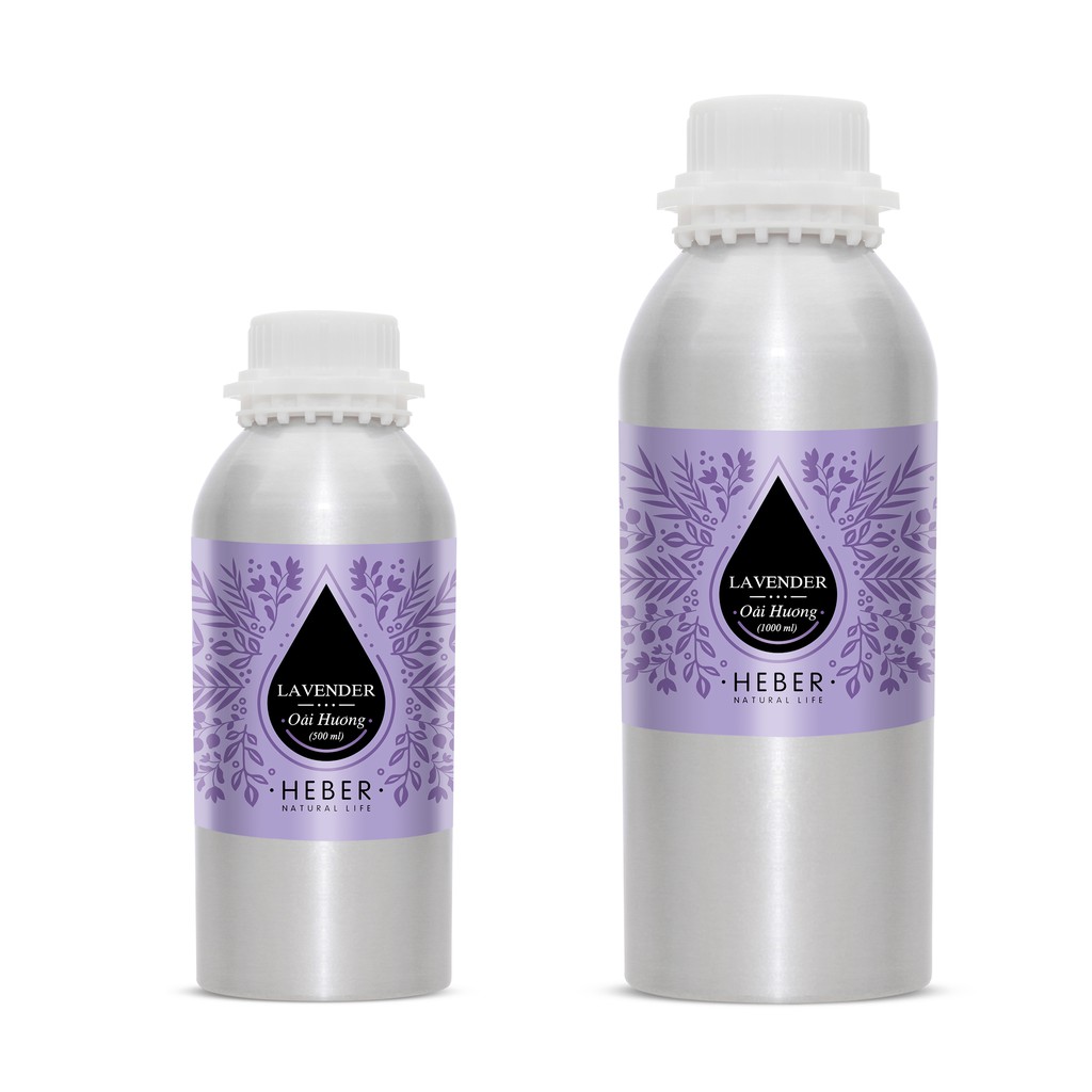 (Chai Lớn 500ml/1000ml)Tinh Dầu Oải Hương Lavender Heber Natural Life, Cao Cấp Nhập Khẩu, Thiên Nhiên Nguyên Chất