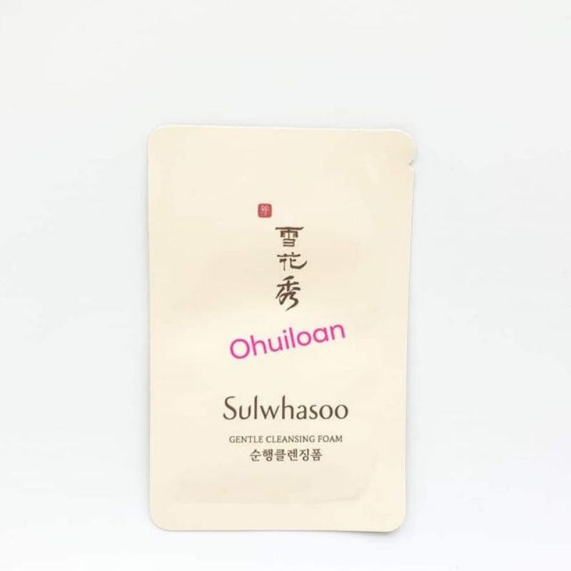 [ HOT ] Sửa rửa mặt dịu nhẹ làm sạch bụi bẩn tế bào chết sulwhasoo GENTLE  CLEANSING FOAM 3ML