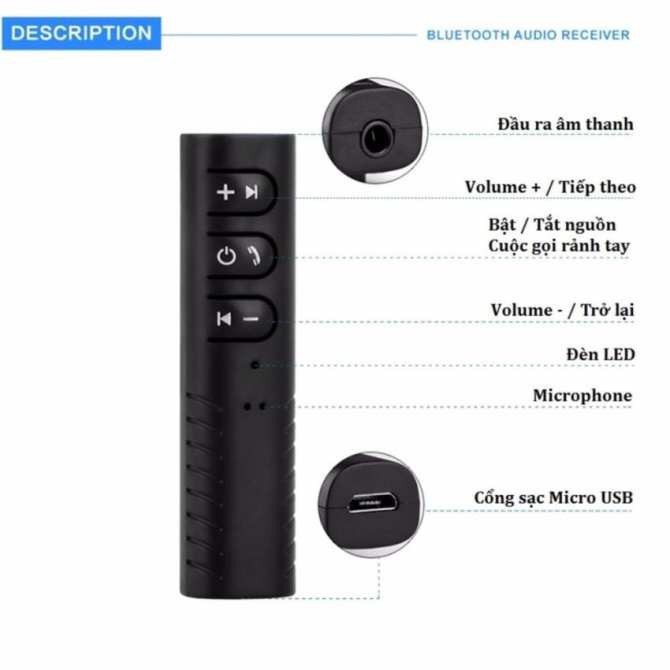 Set thiết bị nhận âm thanh kết nối bluetooth 4.1 AUX giắc cắm 3.5 mm