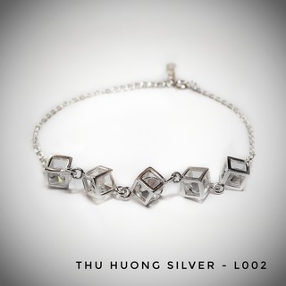 Lắc tay bạc nữ có 5 khối lục giác L002