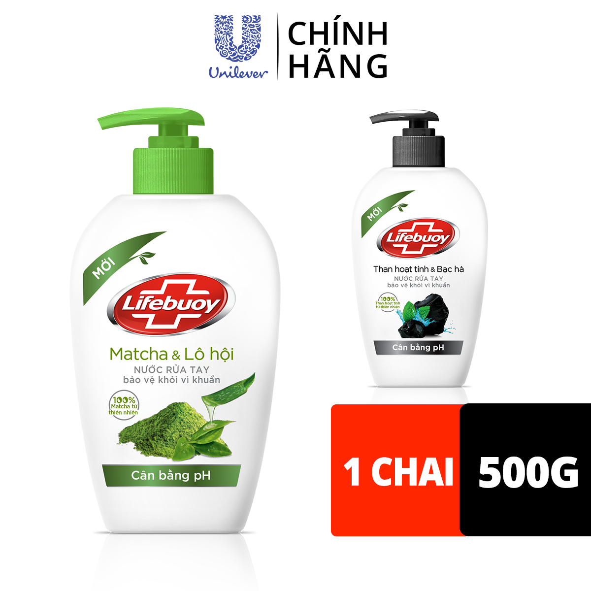 Nước Rửa Tay Lifebuoy Cân Bằng Độ Ph Bảo Vệ Khỏi Vi Khuẩn Và Dưỡng Ẩm Chiết Xuất Từ Thiên Nhiên 500G