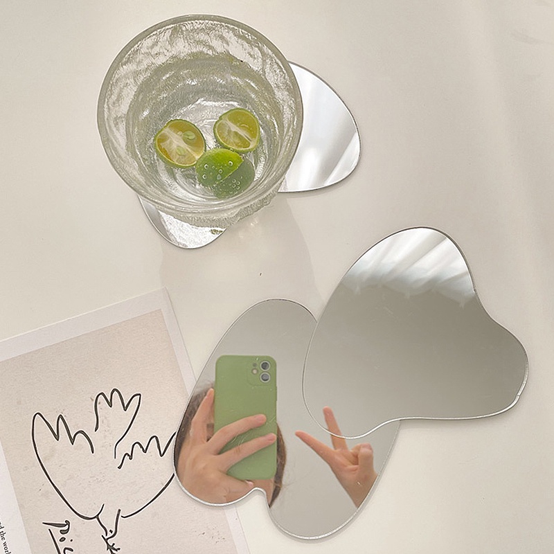 Tấm lót ly bằng acrylic tráng gương chống trượt phong cách Bắc Âu sáng tạo