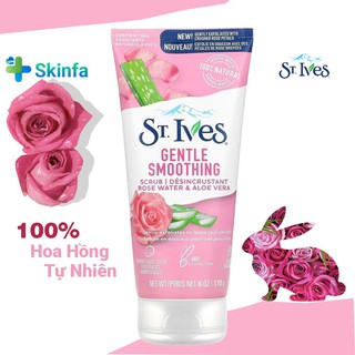 Sữa Rửa Mặt St.Ives Tẩy Tế Bào Chết Chiết Xuất Hoa Hồng & Nha Đam - Skinfa