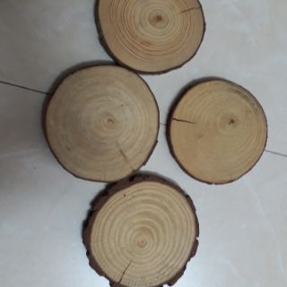 Miếng gỗ vân tròn phụ kiện decor chụp ảnh