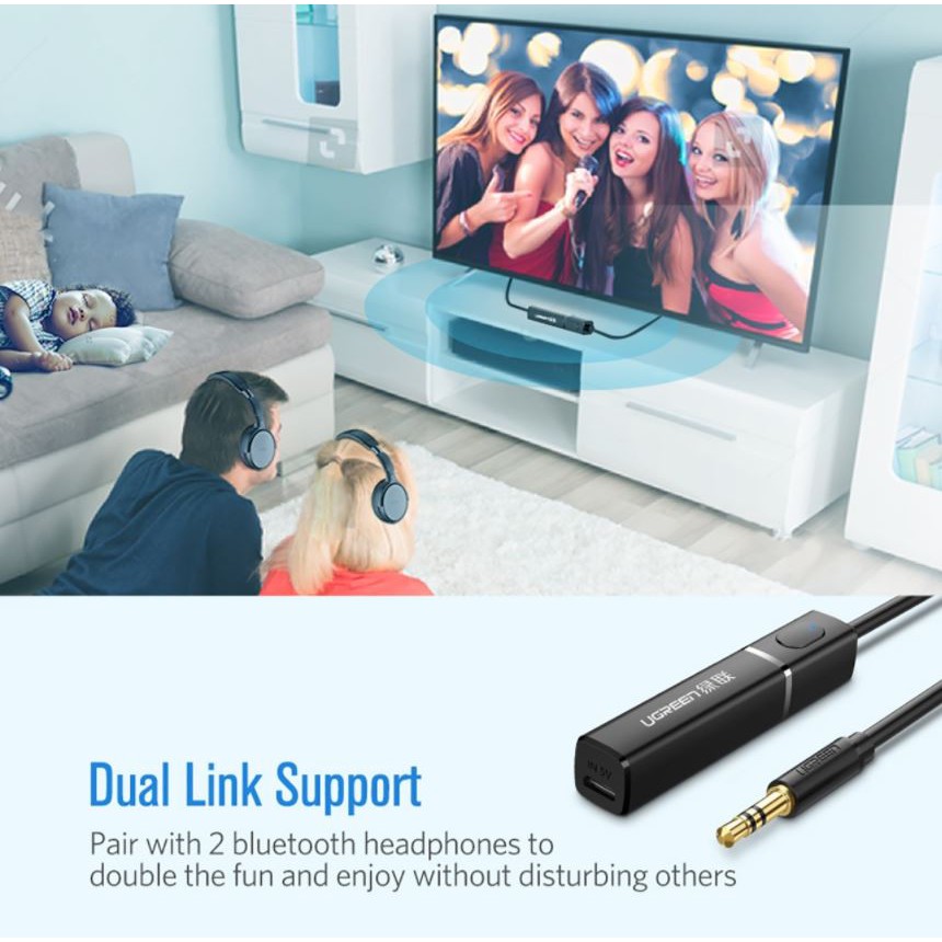 Bộ Thu Bluetooth 4.2 Hỗ Trợ APTX Ugreen 40761 Chính Hãng