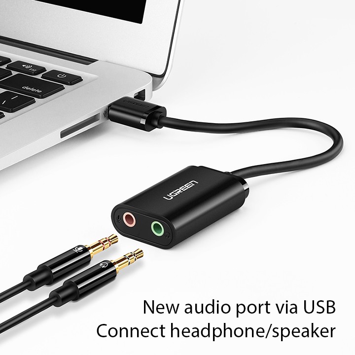 Cáp Chuyển USB ra Headphone và Microphone Jack 3.5mm  UGREEN 30724
