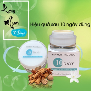 2 lọ kem mụn thảo dược 10 Days chính hãng, sạch mụn ẩn, đầu đen dưỡng da trắng hồng