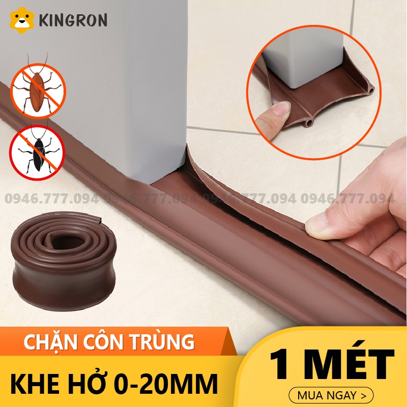 Nẹp Mút Xốp 95cm Thế Hệ Mới ⭐ Chặn Đáy Khe Cửa, Cách Nhiệt, Cách Âm, Ngăn Côn Trùng, Chống Kẹt Tay Chân Em Bé KINGRON