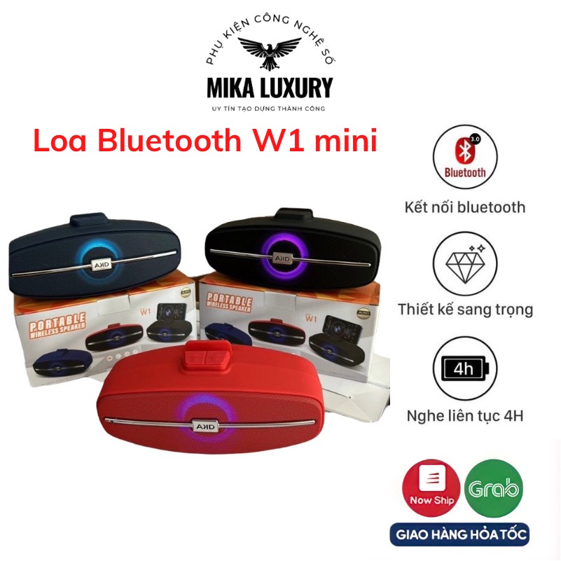 Loa Bluetooth W1,W3 mới nhất 2 loa đèn Led công suất lớn không dây âm bass siêu hay Bảo Hành 06 Tháng