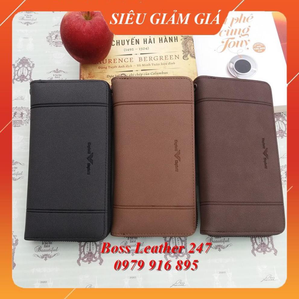 Ví Nam Cầm Tay 💖 FREESHIP 💖 Ví Nam Cầm Tay Cao Cấp Menbense Đựng Điện Thoại, Tiền,...- Chất Liệu Da PU Cao Cấp (3 Màu)