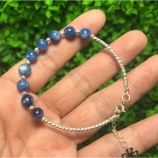 Vòng charm bạc mix đá phong thủy Kyanite