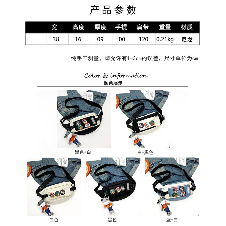 Túi Đeo Chéo Nam Nữ Mini Thời Trang - Túi Kẹp Nách Vải Canvas Đeo Hông Đẹp Rẻ Phong Cách Hàn Quốc fashion 1
