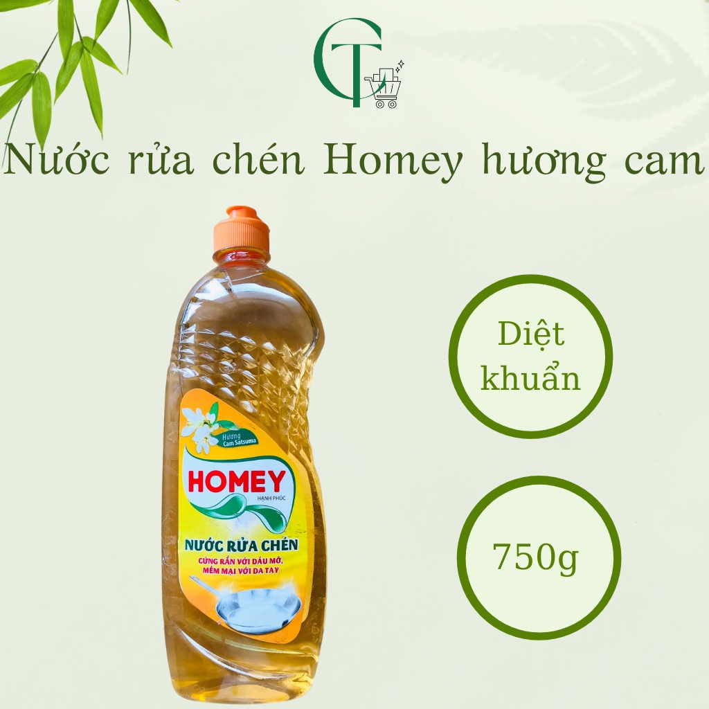 Nước rửa chén bát cao cấp Homey chai 750g