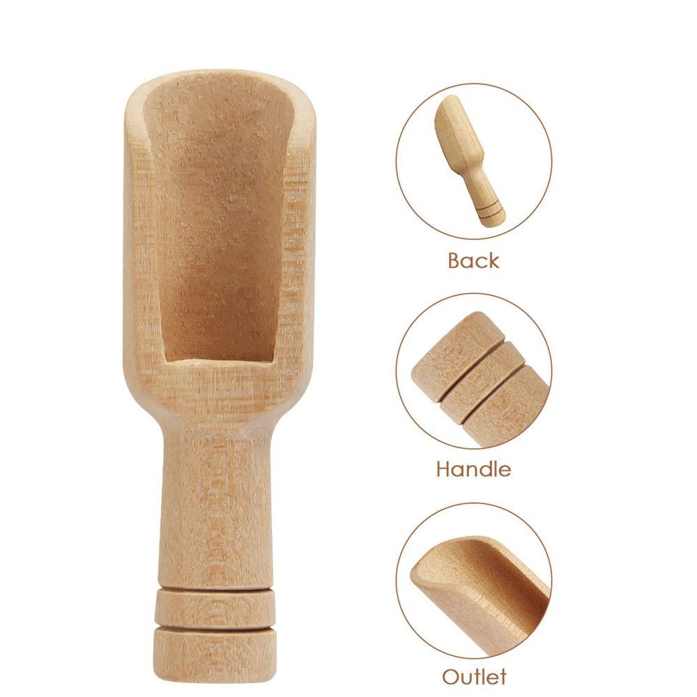Muỗng Múc Gia Vị Mini Tay Cầm Bằng Gỗ Tiện Dụng