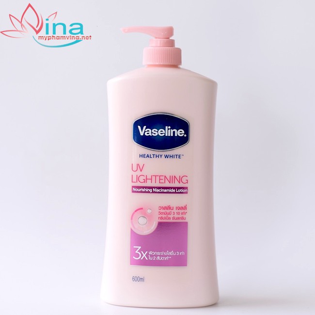 Vaseline dưỡng thể trắng da tác động 10X có chống nắng UV Thái Lan 600ml