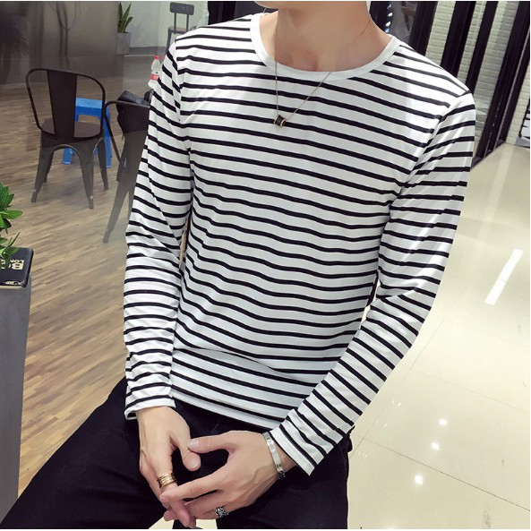 Áo Thun Kẻ Sọc Trắng Đen Size M-3xl Thời Trang Cho Nam | BigBuy360 - bigbuy360.vn