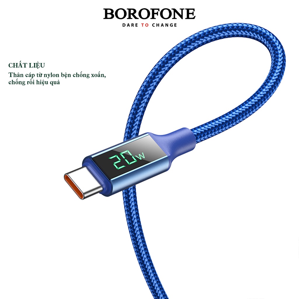 Dây sạc Borofone BU32 Exclusive dài 1.2m - AK Mobile