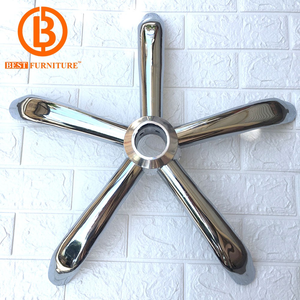 Chân ghế xoay bằng thép mạ crom chống rỉ, phù hợp cho mọi loại ghế xoay, ghế trưởng phòng, ghế nhân viên, ghế game | BigBuy360 - bigbuy360.vn