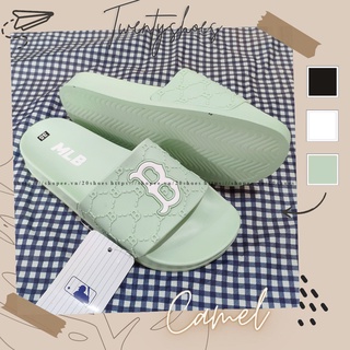 Dép Nam Nữ Quai Ngang Thời Trang, Dép Lê Nữ MLB Boston Đế Đúc Cao Su Hàng Đẹp 20SHOES