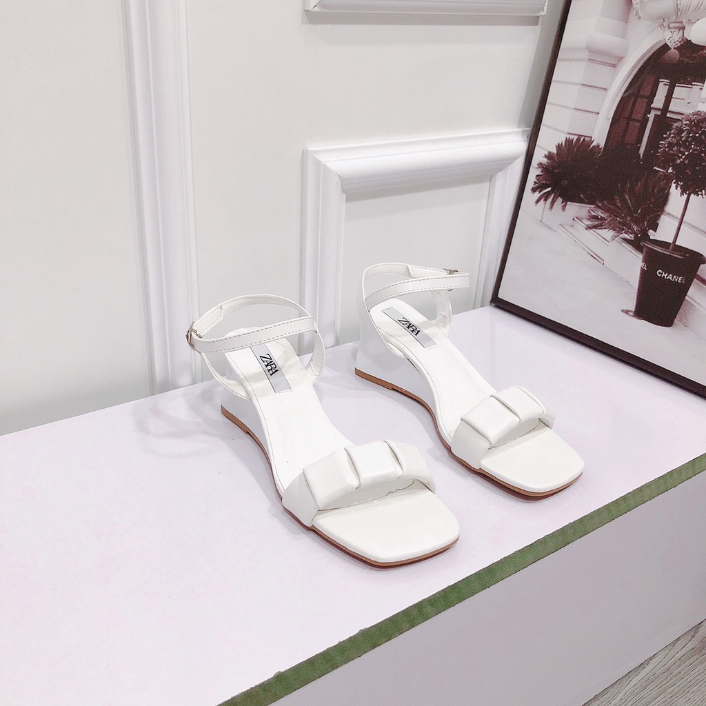 Sandal Nữ Liền Gót Cao 5p Quai Gấp Mềm Hàng Chuẩn Form Lên Chân Cực Xinh - Chi Chanh Store