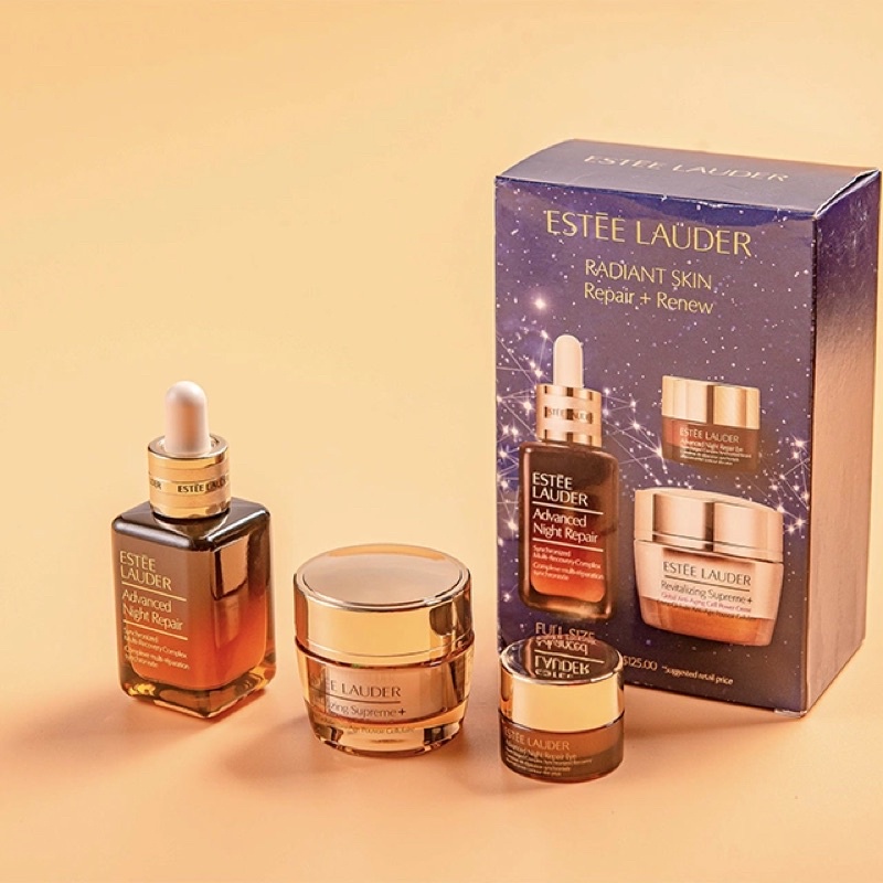 Set dưỡng da Estee Lauder gồm serum, kem dưỡng, kem mắt