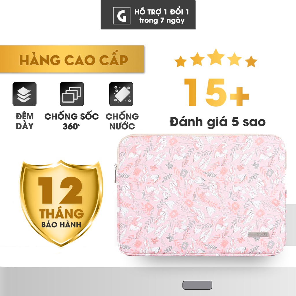 Túi chống sốc macbook họa tiết cao cấp Gubag chống va đập macbook bảo vệ máy tính an toàn tuyệt đối chống nước chống mòn