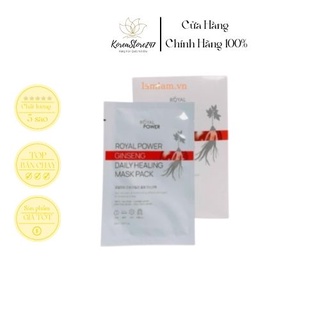 [CHÍNH HÃNG] Mặt nạ Dưỡng Trắng Ngăn Lão Hoá Hồng Sâm Royal Power Ginseng Daily Healing Mask Pack 20ml KoreaStore247