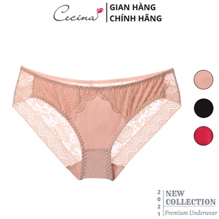 Quần lót nữ 𝐂𝐄𝐂𝐈𝐍𝐀 viền chun co giãn thoải mái, mặt trước phối rem - CBI1701