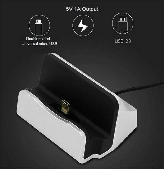 Dock Sạc Micro Usb Lightning Type C Cho Xiaomi Note 7 4x 5 7 7a S2 Mia2 Mi8