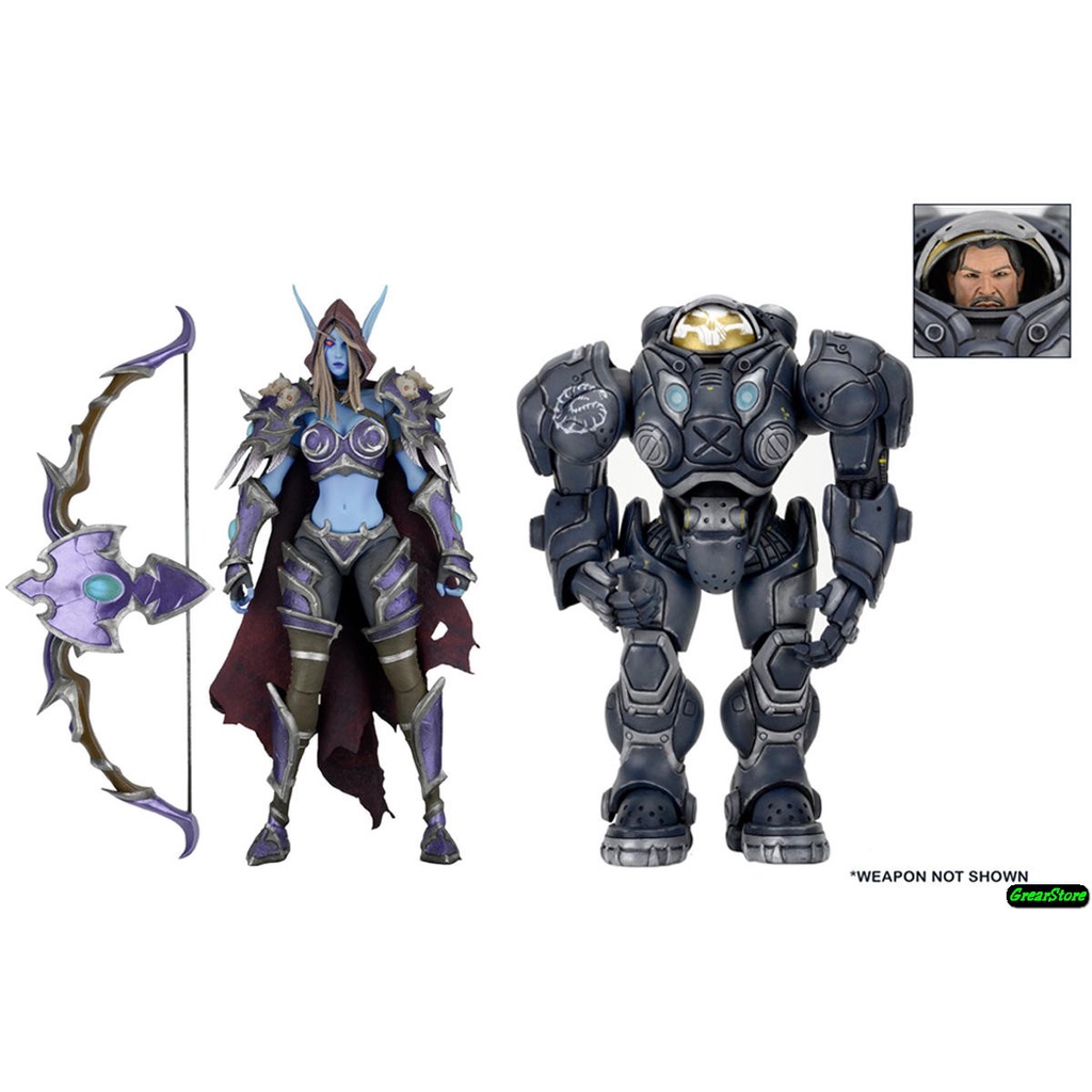 MÔ HÌNH Figures SYLVANAS AND RAYNOR NECA HEROES OF THE STORM Blizzard All-Stars