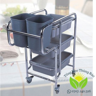 XE ĐẨY THU GOM CHÉN DĨA, GOM CHẤT THẢI G-015,XE ĐẨY THU GOM DÙNG TRONG NHÀ HÀNG,KHÁCH SẠN
