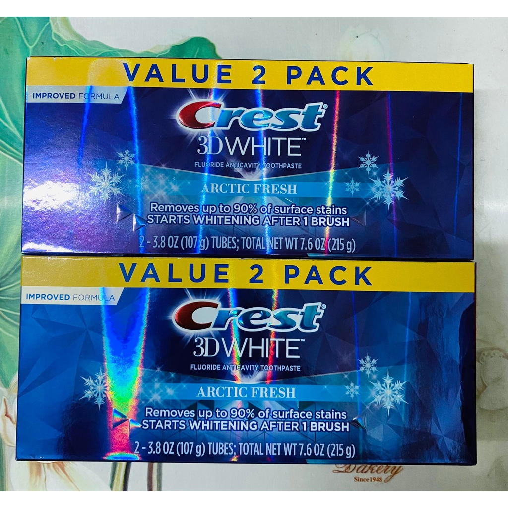 01 KEM ĐÁNH RĂNG CREST 3D WHITE ARCTIC FRESH 3.8OZ