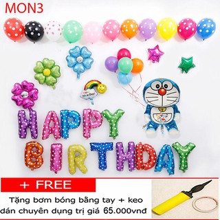 Sét bóng trang trí sinh nhật Doremon
