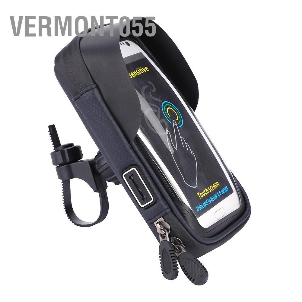 Có thể bán buôn Túi đi xe đạp leo núi Túi đựng điện thoại di động Túi điều hướng Túi đựng điện thoại di động Đen 6.0 inch Vermont055 Hàng giao ngay